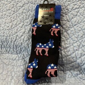American Made Men's Patriotic Dress Socks - Black and Blue
